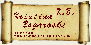 Kristina Bogaroški vizit kartica